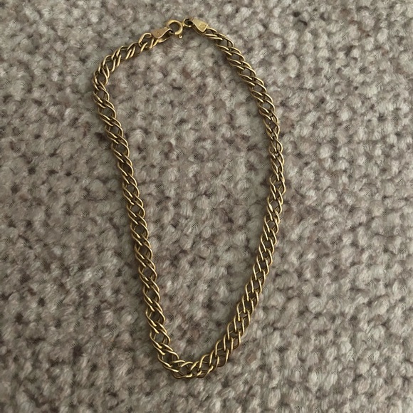 14kt gold Italy double link chain braclet - Picture 5 of 7